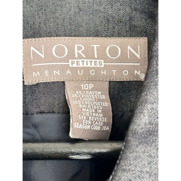 Norton McNaughton Navy Blue Zip Front Pantsuit 10P - Picture 16 of 16